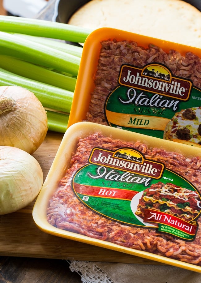 Sausage Dressing made with Johnsonville Sausage