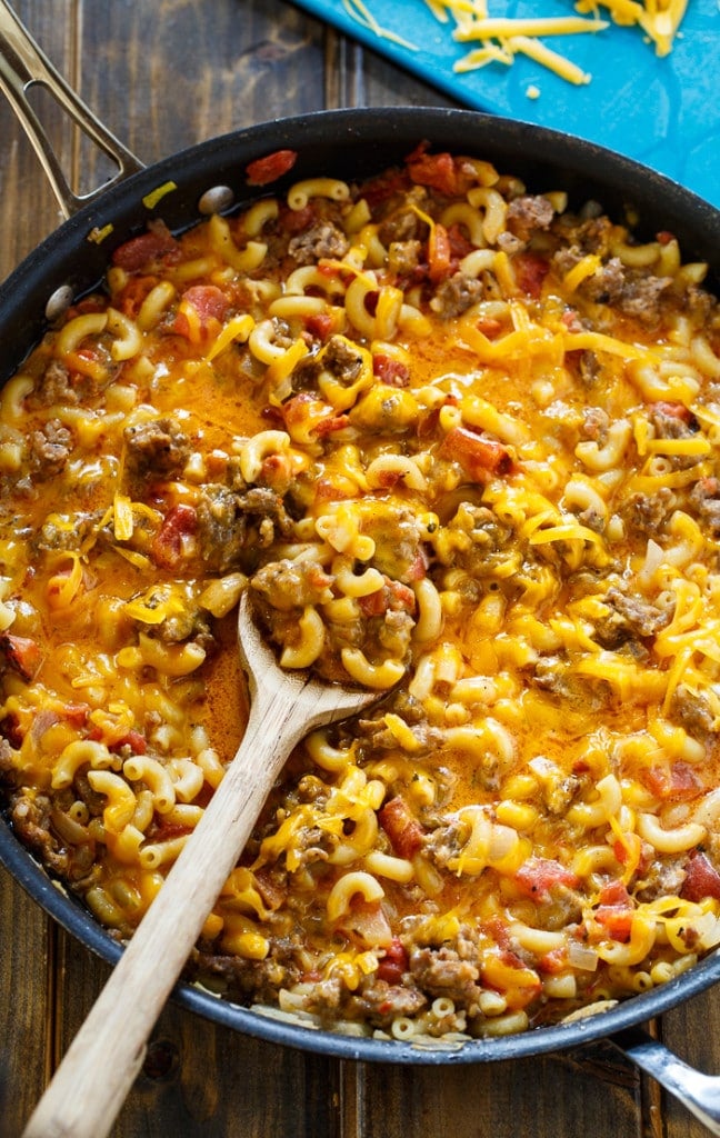 Stovetop Sausage Mac and Cheese- ready in under 30 minutes. Only 1 pot needed!