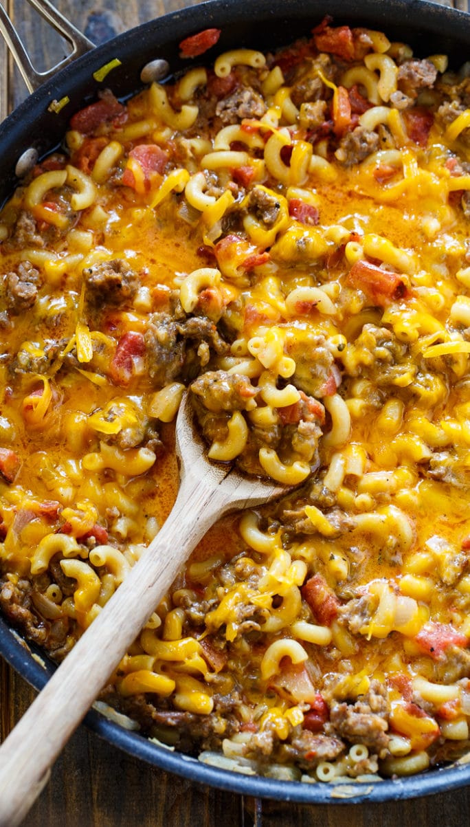 Stovetop Sausage Mac and Cheese - Spicy Southern Kitchen