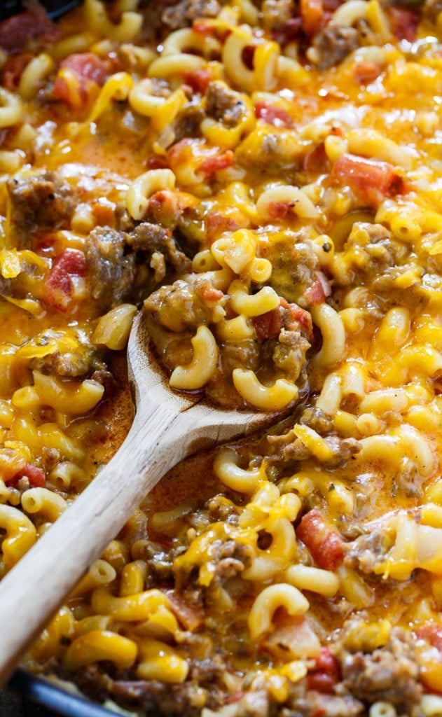 Stovetop Sausage Mac and Cheese - Spicy Southern Kitchen