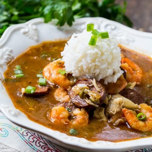 Chicken, Crab & Andouille Sausage Gumbo Recipe