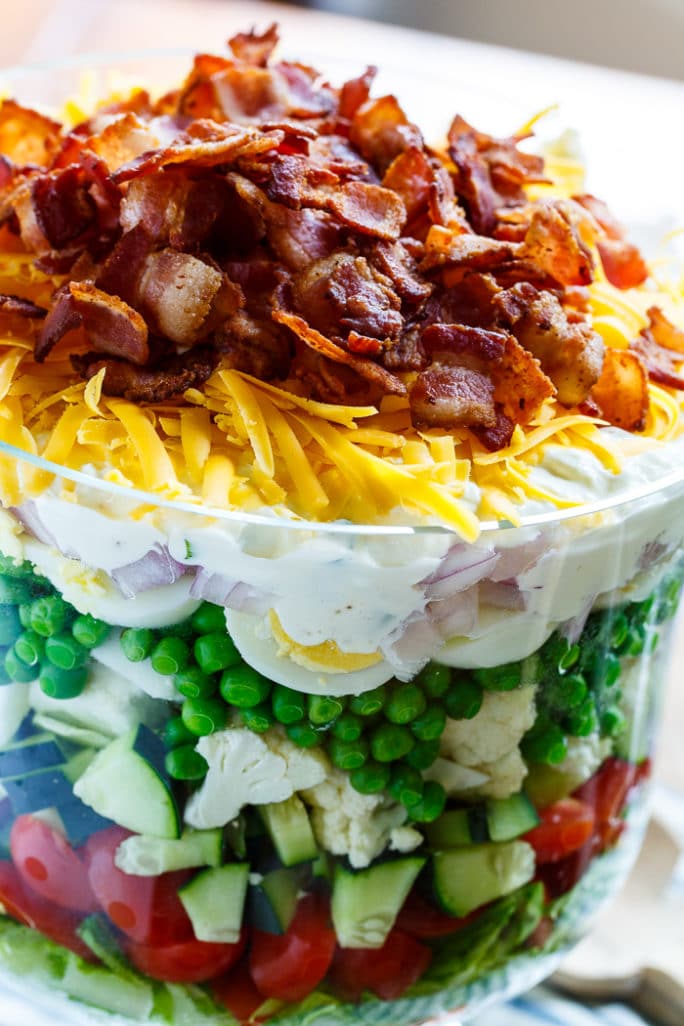 Seven-Layer Salad - Spicy Southern Kitchen