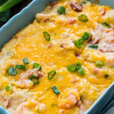 Shrimp and Grits Casserole - Spicy Southern Kitchen