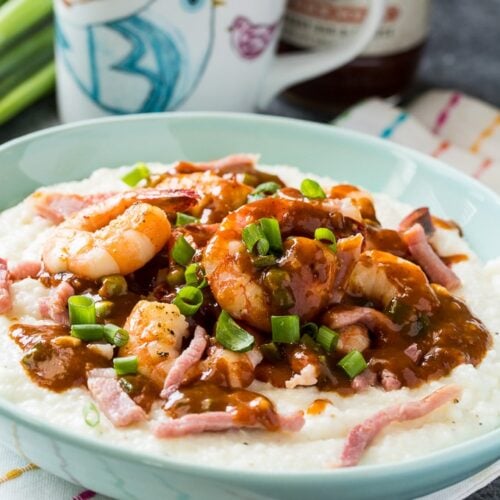 Shrimp And Grits With Red Eye Gravy Spicy Southern Kitchen 3943