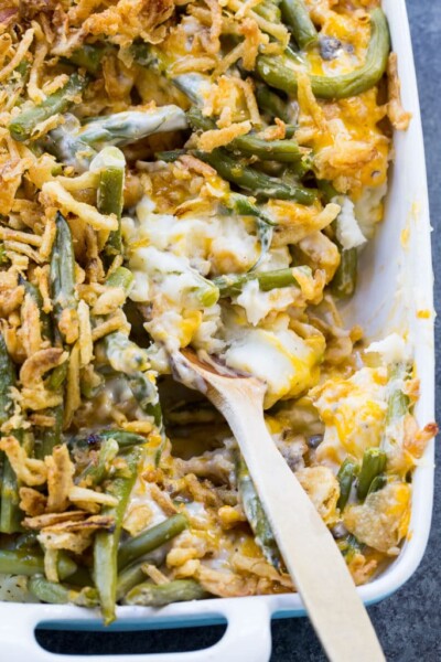 Mashed Potato Green Bean Casserole - Spicy Southern Kitchen