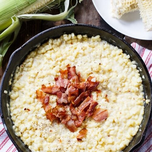 Country-Fried Skillet Corn with bacon.