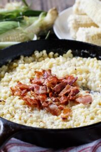 Country Fried Skillet Corn with bacon.