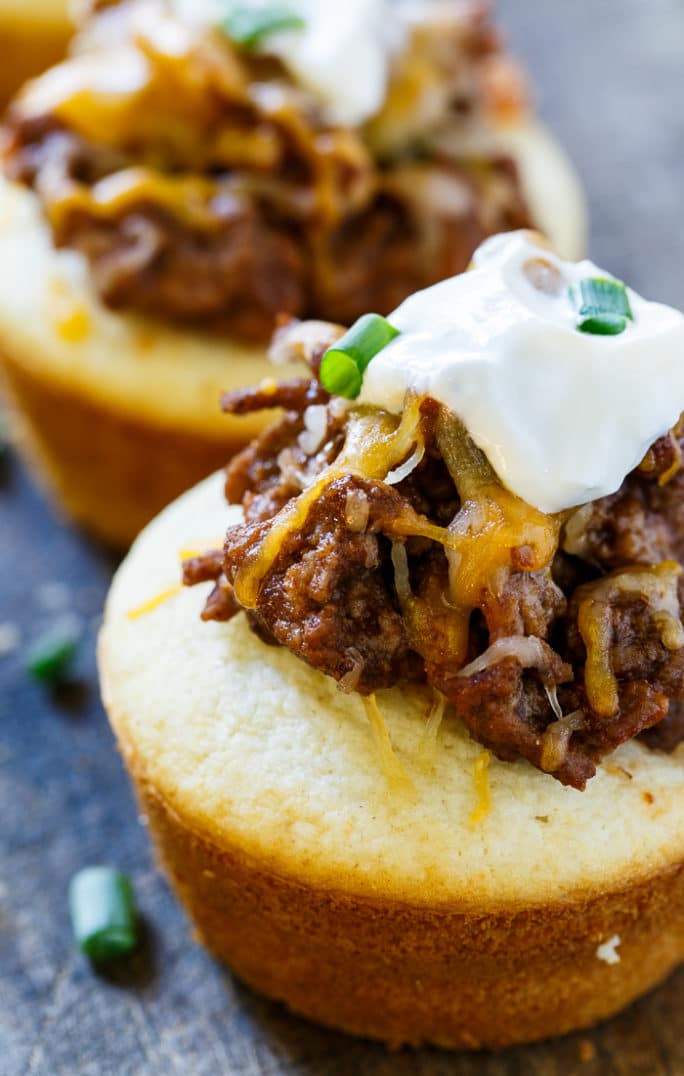 Sloppy Joe Cornbread Muffins