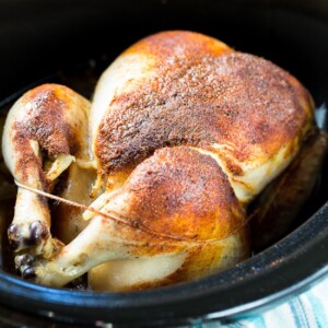 Slow Cooker Spiced Whole Chicken