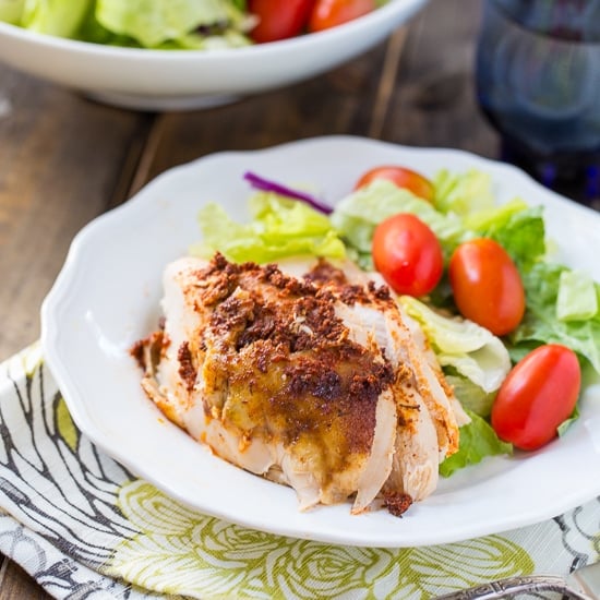 Slow Cooker Spiced Whole Chicken #crockpot