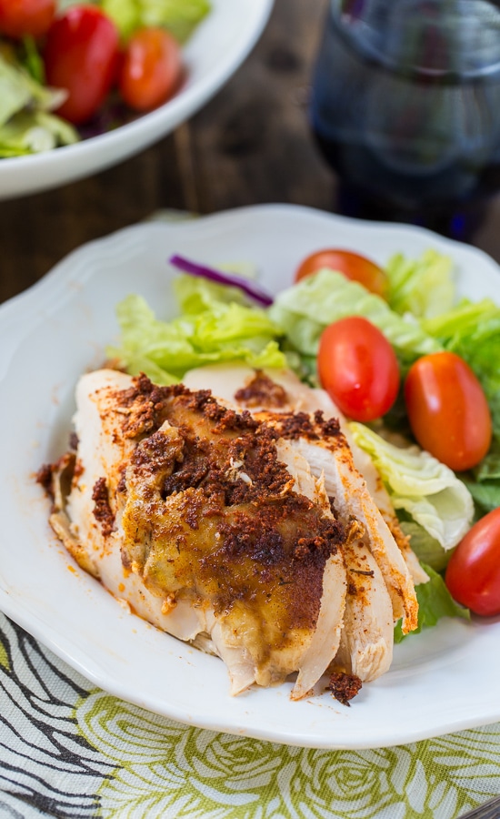 Slow Cooker Spiced Whole Chicken #crockpot