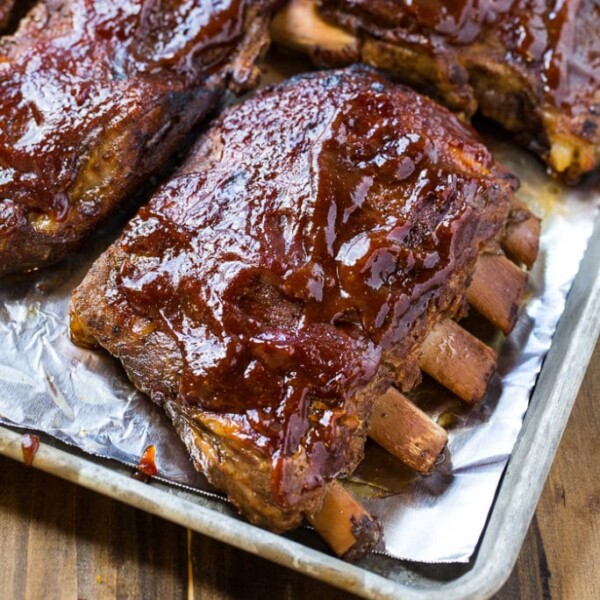 Slow Cooker ribs are so easy, tender, and delicious. A quick broil at the end makes them super flavorful!