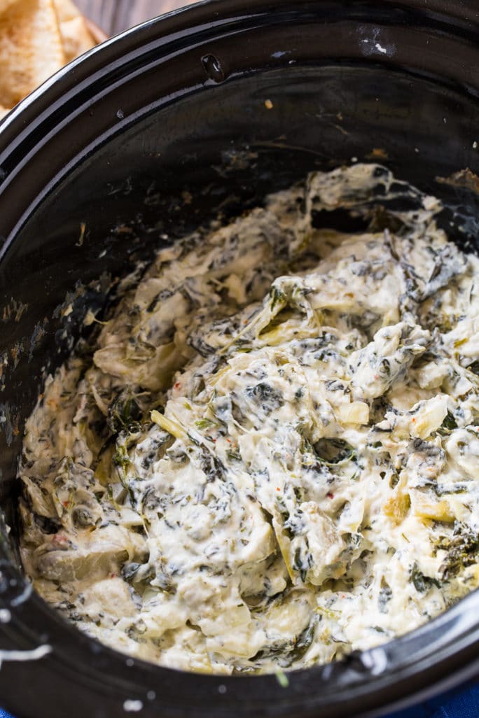 Crock Pot Spinach Artichoke Dip Spicy Southern Kitchen