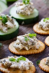 Smoked Oyster Spread- just 4 ingredients and 5 minutes needed to make this delicious appetizer!