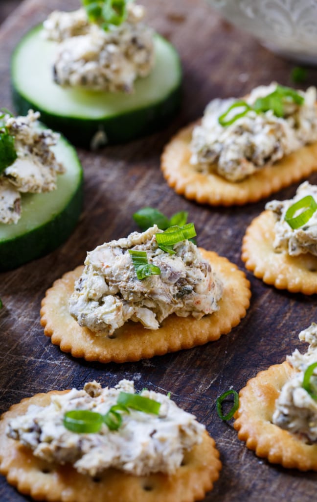 Smoked Oyster Spread- just 4 ingredients and 5 minutes needed to make this delicious appetizer!