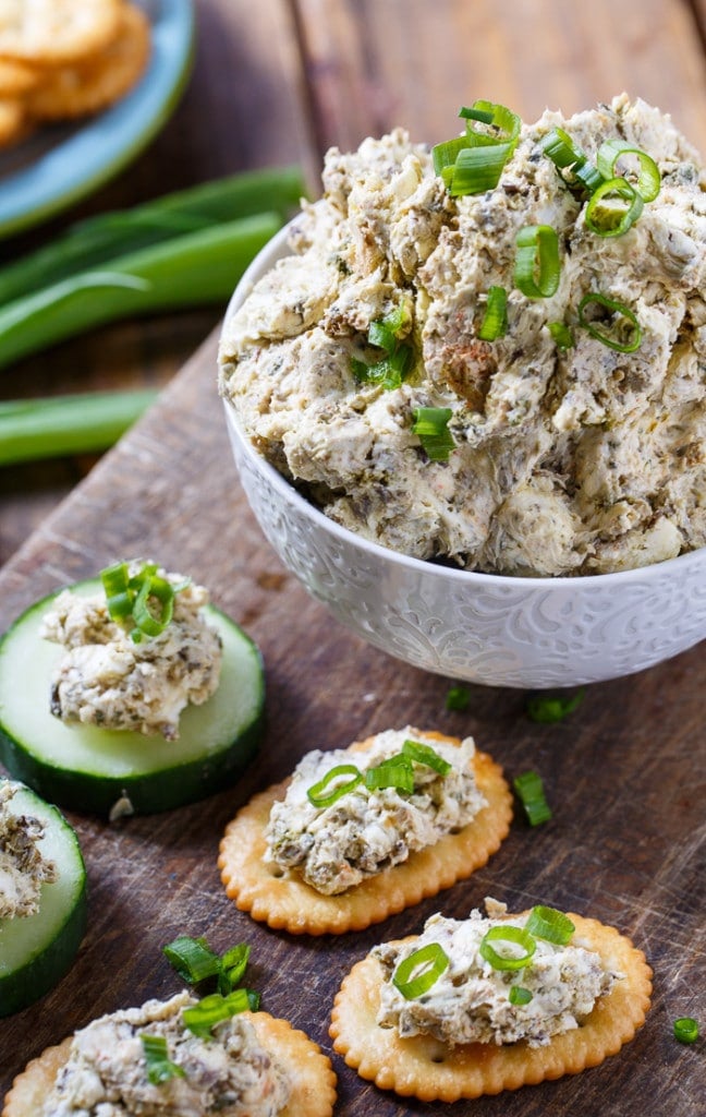 Smoked Oyster Spread- just 4 ingredients and 5 minutes needed to make this delicious appetizer!