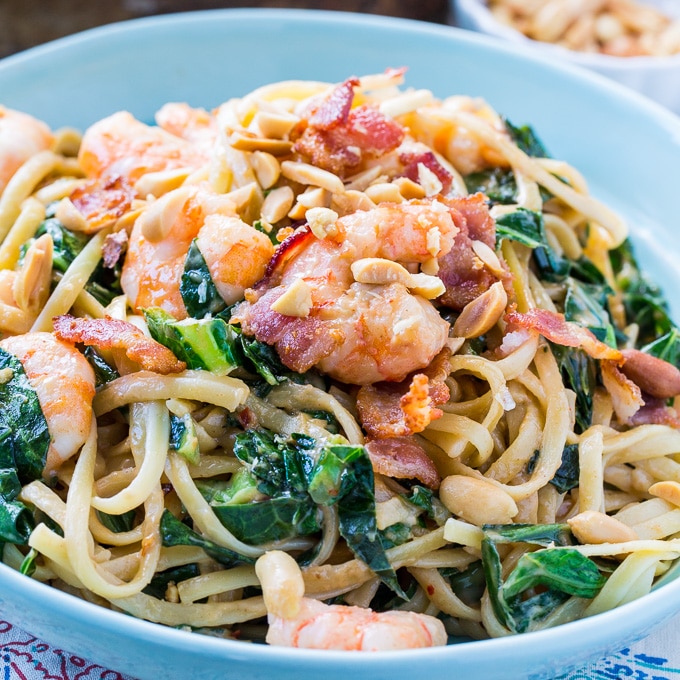 Southern Peanut Noodles with Shrimp