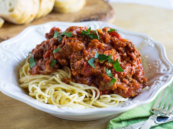 Brown spaghetti sauce recipe