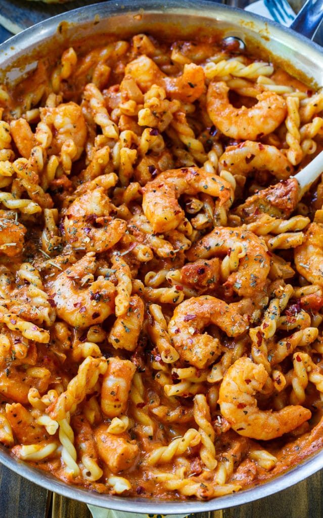 Spicy Shrimp and Tomato Cream Pasta - Spicy Southern Kitchen