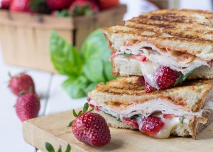 Strawberry, Brie, and Turkey Panini