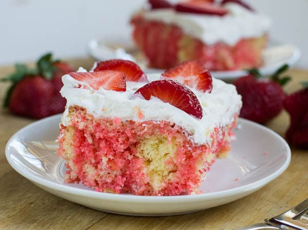 Easy Strawberry Poke Cake - Spicy Southern Kitchen