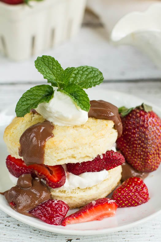 Strawberry Shortcake Biscuits with Chocolate Gravy