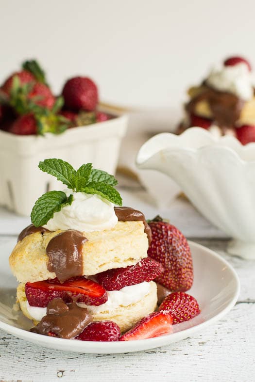 Strawberry Shortcake Biscuits with Chocolate Gravy