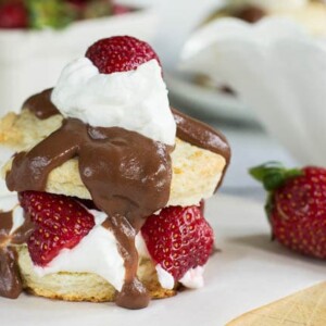 Strawberry Shortcake Biscuits with Chocolate Gravy