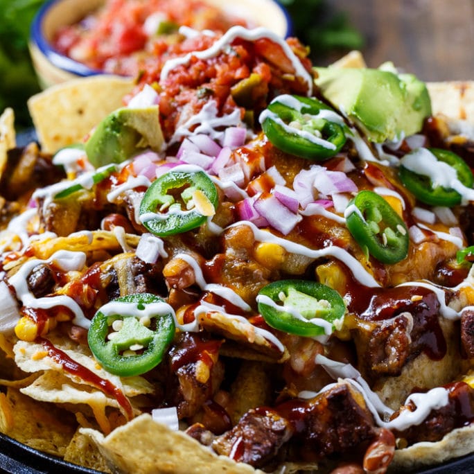 BBQ Steak Nachos - Spicy Southern Kitchen