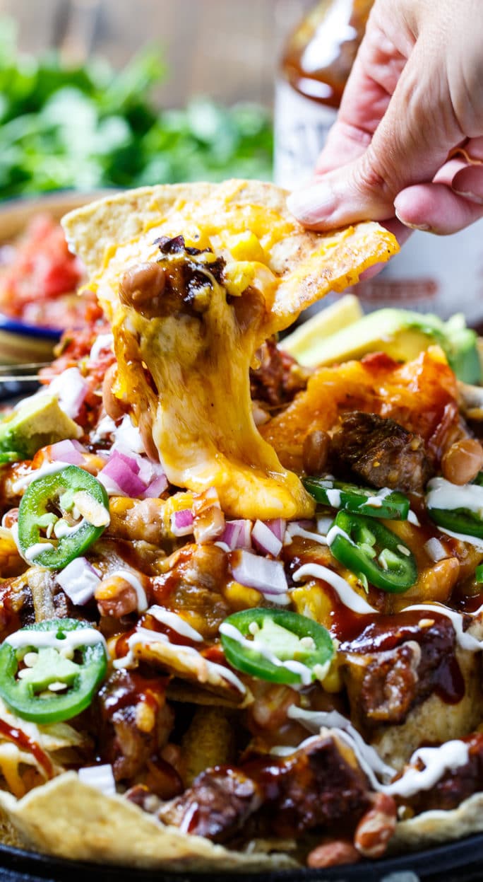 BBQ Steak Nachos - Spicy Southern Kitchen