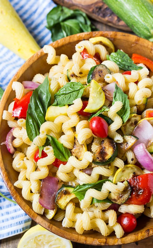 Recipe: Pasta Salad with Grilled Summer Vegetables and Fresh Mozzarella