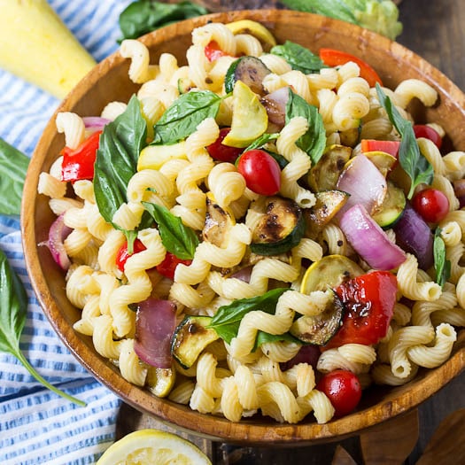 Grilled Summer Vegetable Pasta Salad - Spicy Southern Kitchen