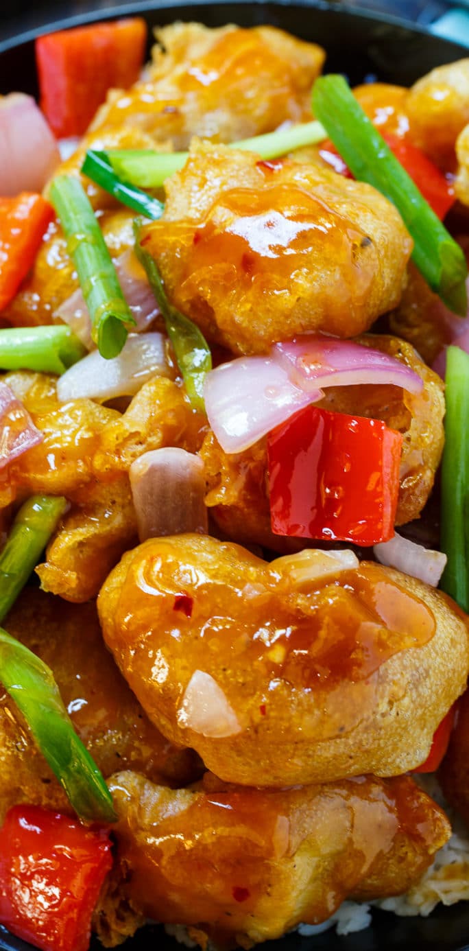 Homemade Sweet and Sour Chicken that tastes better than homemade,. Coated in the perfect batter!