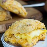Sweet Potato-Bacon Biscuits with Cheddar cheese