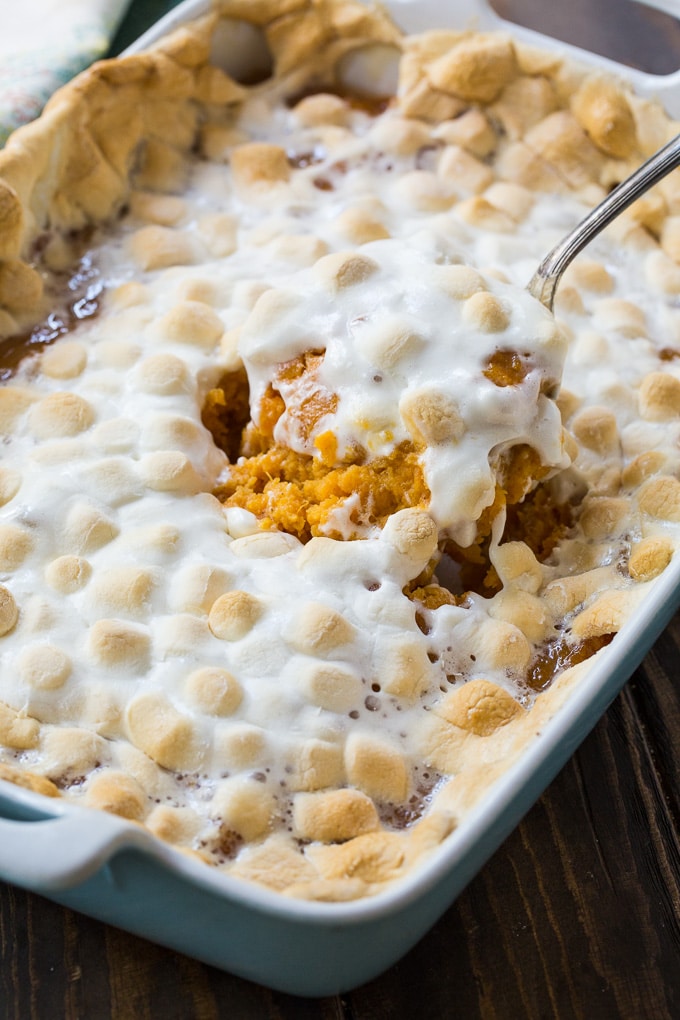 Sweet Potato Casserole with Marshmallows - Spicy Southern Kitchen