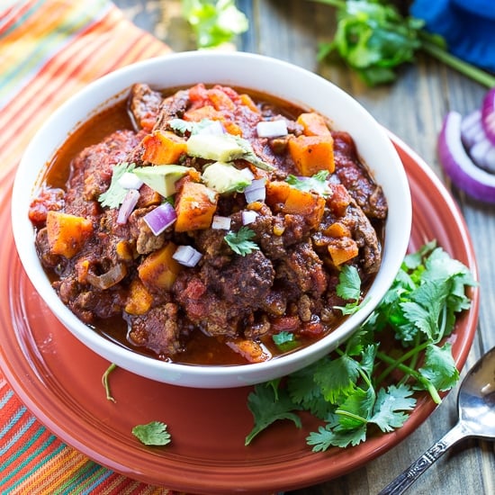 Sweet Potato and Beef Chili #healthy