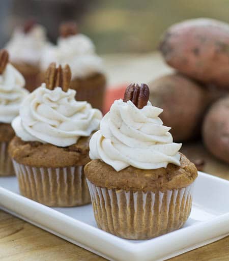 Sweet Potato Cupcakes with Spiced Buttercream