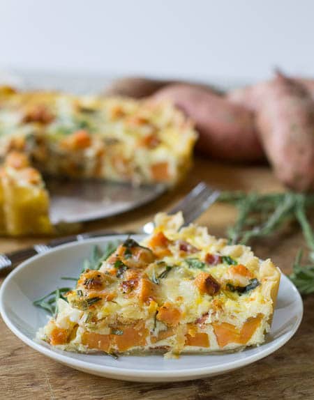 Roasted Sweet Potato Quiche