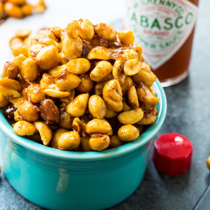 Slow Cooker Sweet and Spicy Nuts