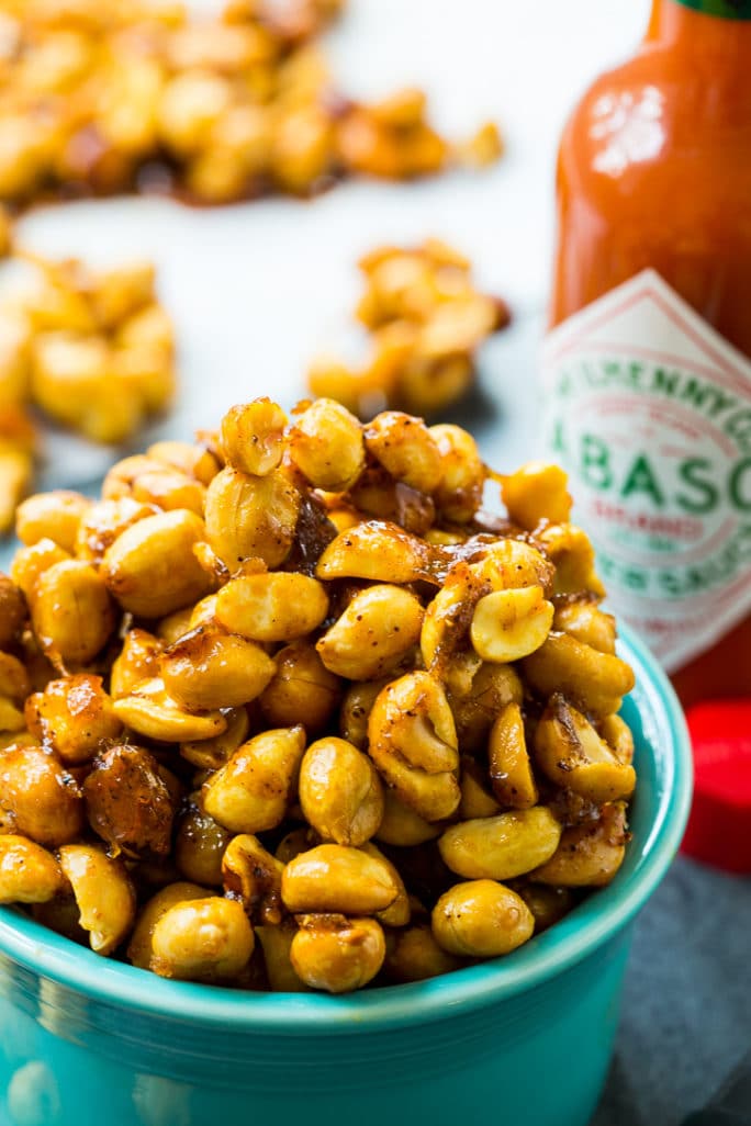 Slow Cooker Sweet and Spicy Nuts