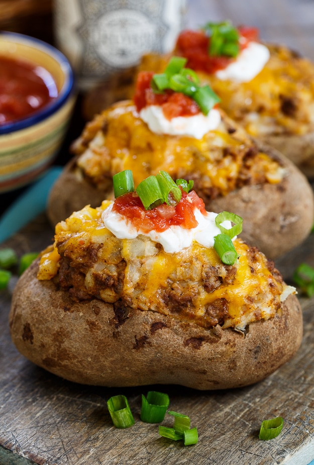 Double Stuffed Taco Potatoes and a Giveaway - Spicy Southern Kitchen