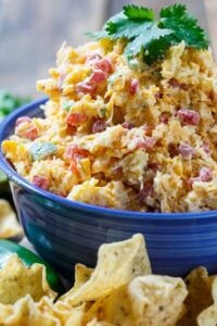 This Tex Mex twist on pimento cheese has southwestern seasonings and jalapenos.