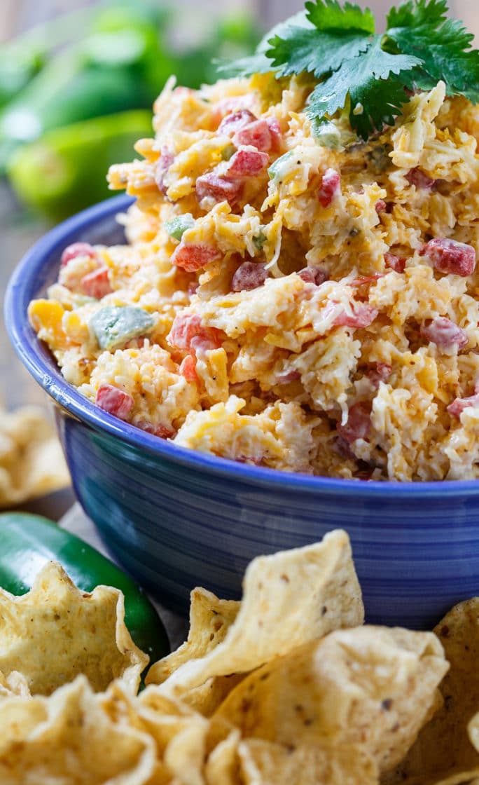 This Tex Mex twist on pimento cheese has southwestern seasonings and jalapenos.