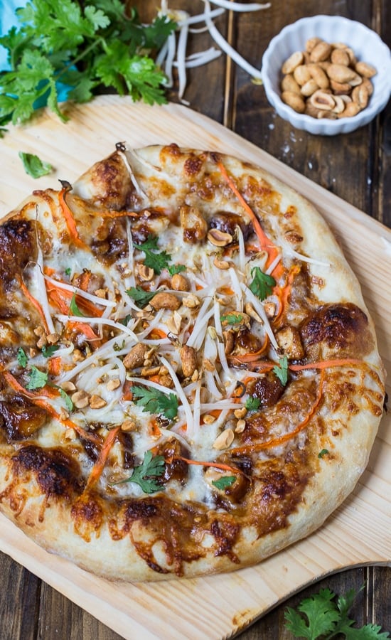 thai chicken pizza