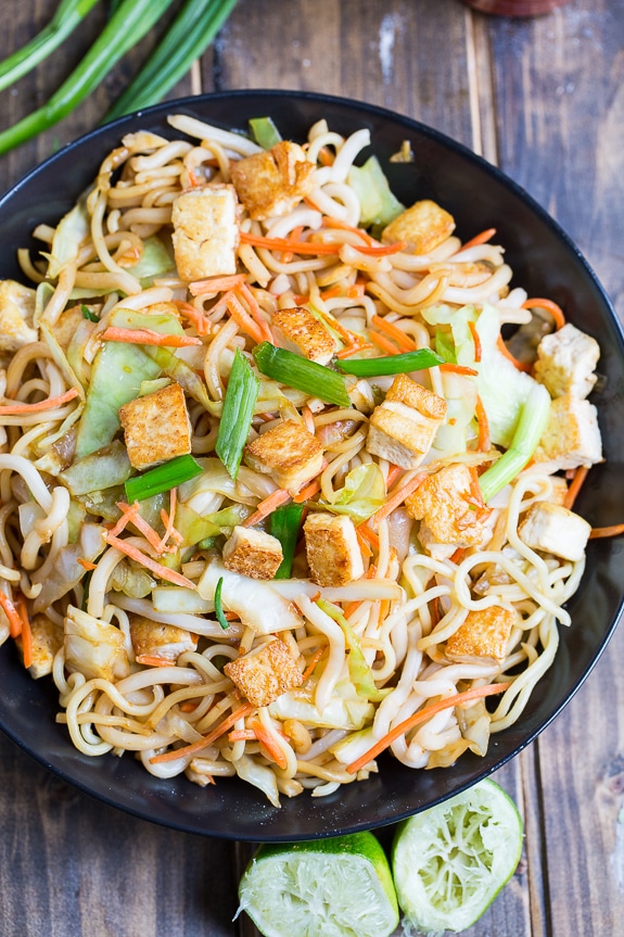 Sriracha Noodles with Tofu #vegetarian