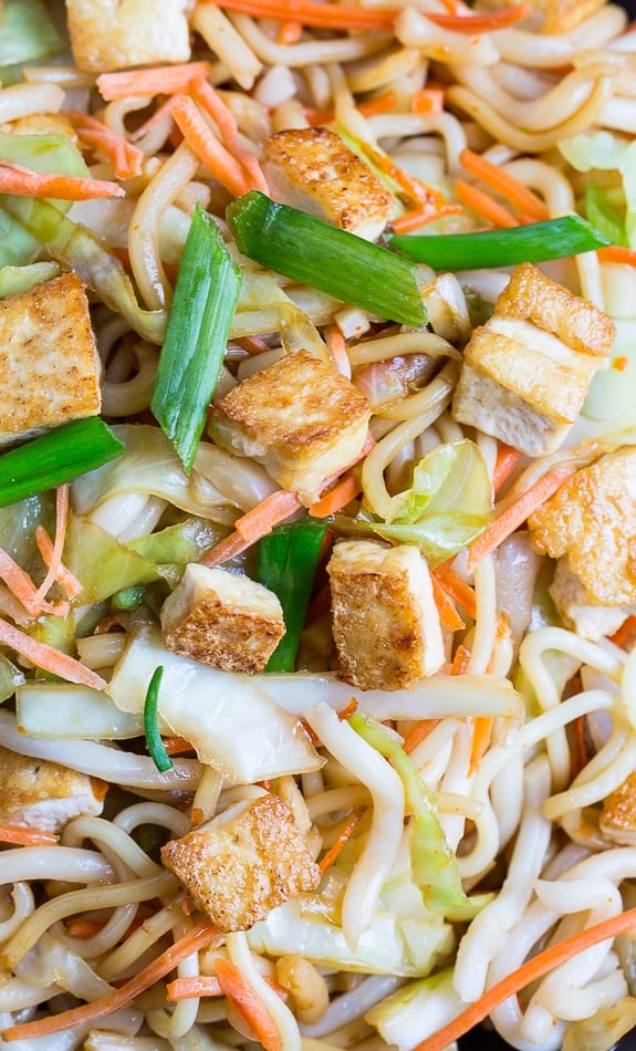 Sriracha Noodles with Tofu #vegetarian