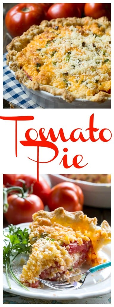 Tomato Pie - a savory southern pie with fresh summer tomatoes and cheese. Unbelievably delicious!