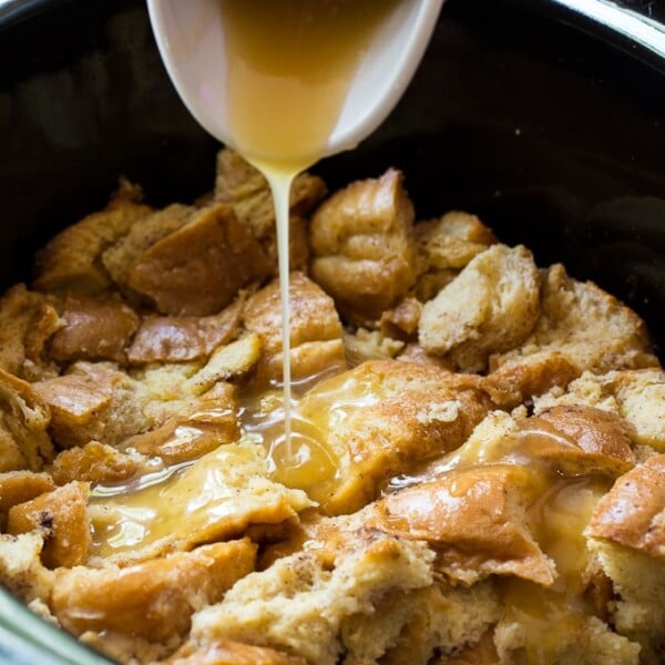 Slow Cooker Tres Leches Bread Pudding