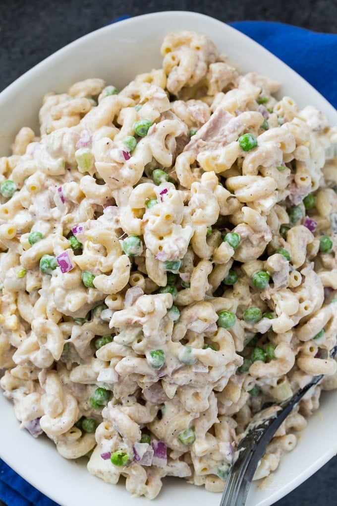 Tuna Macaroni Salad make a quick and easy picnic side.