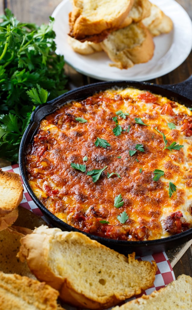 Lasagna Dip with Italian sausage